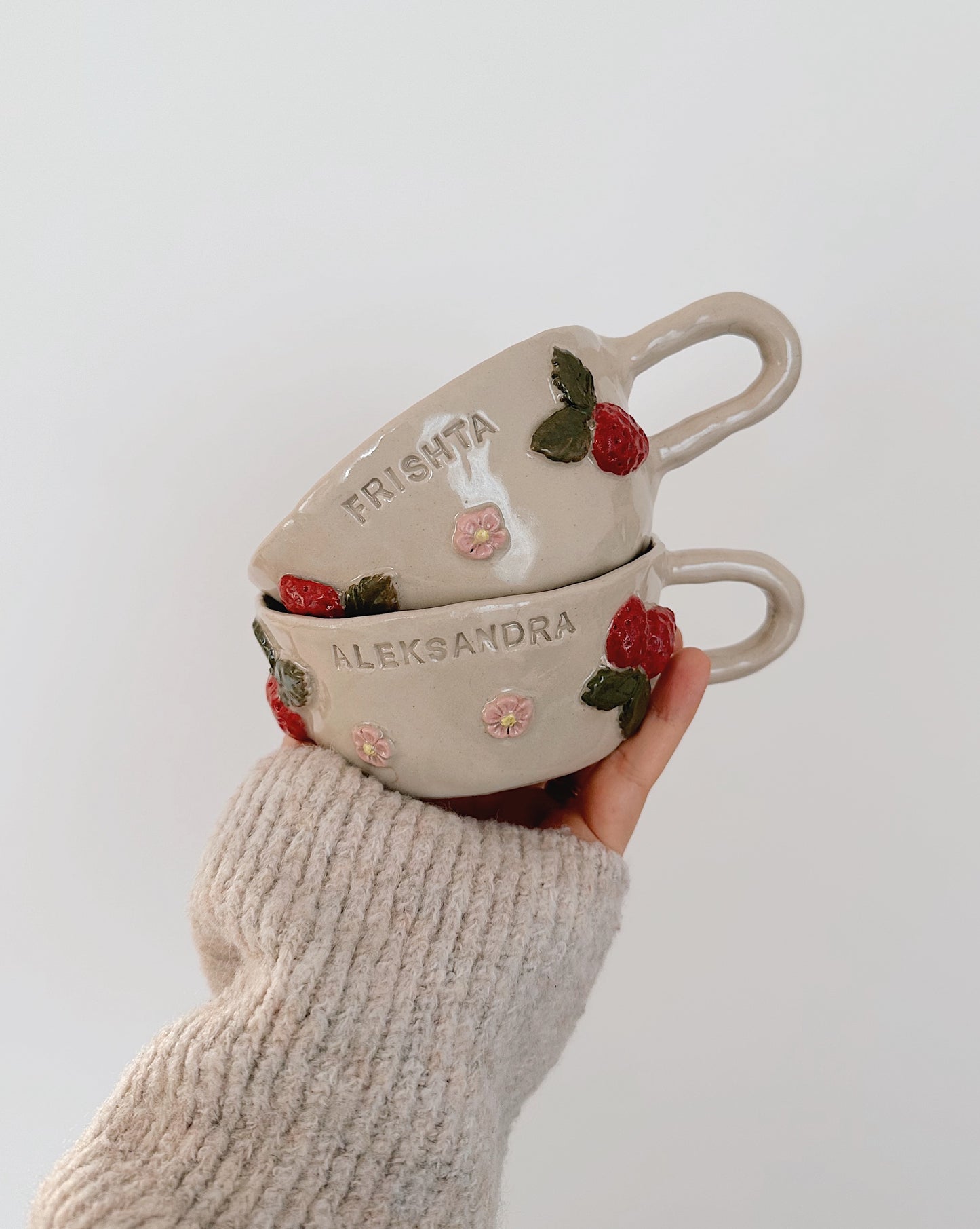 Personalized strawberry mug