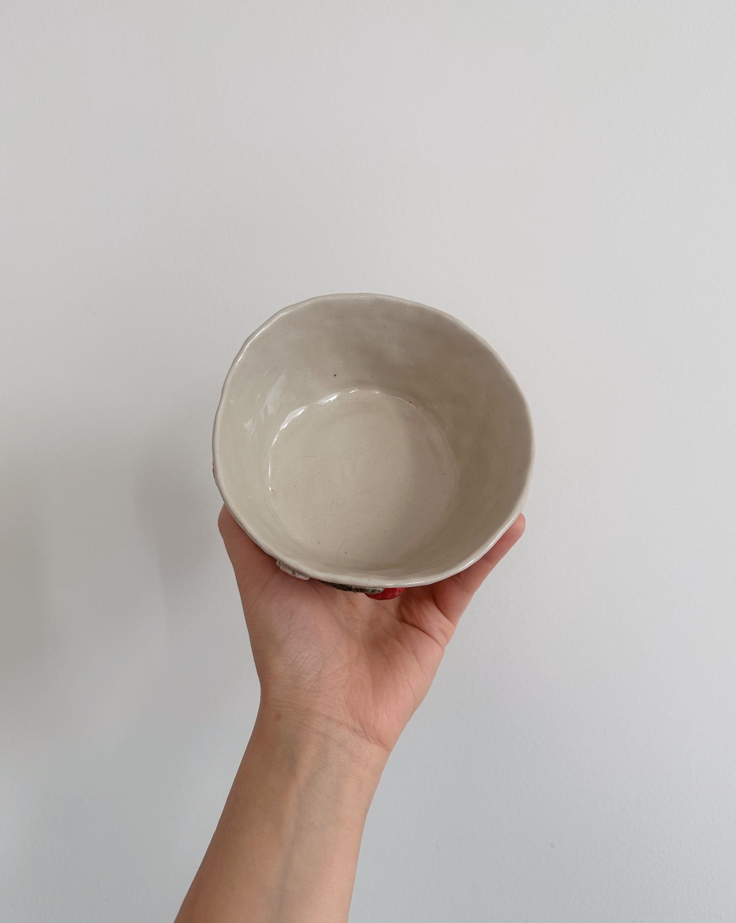SOMMARDRÖM bowl with pink flowers