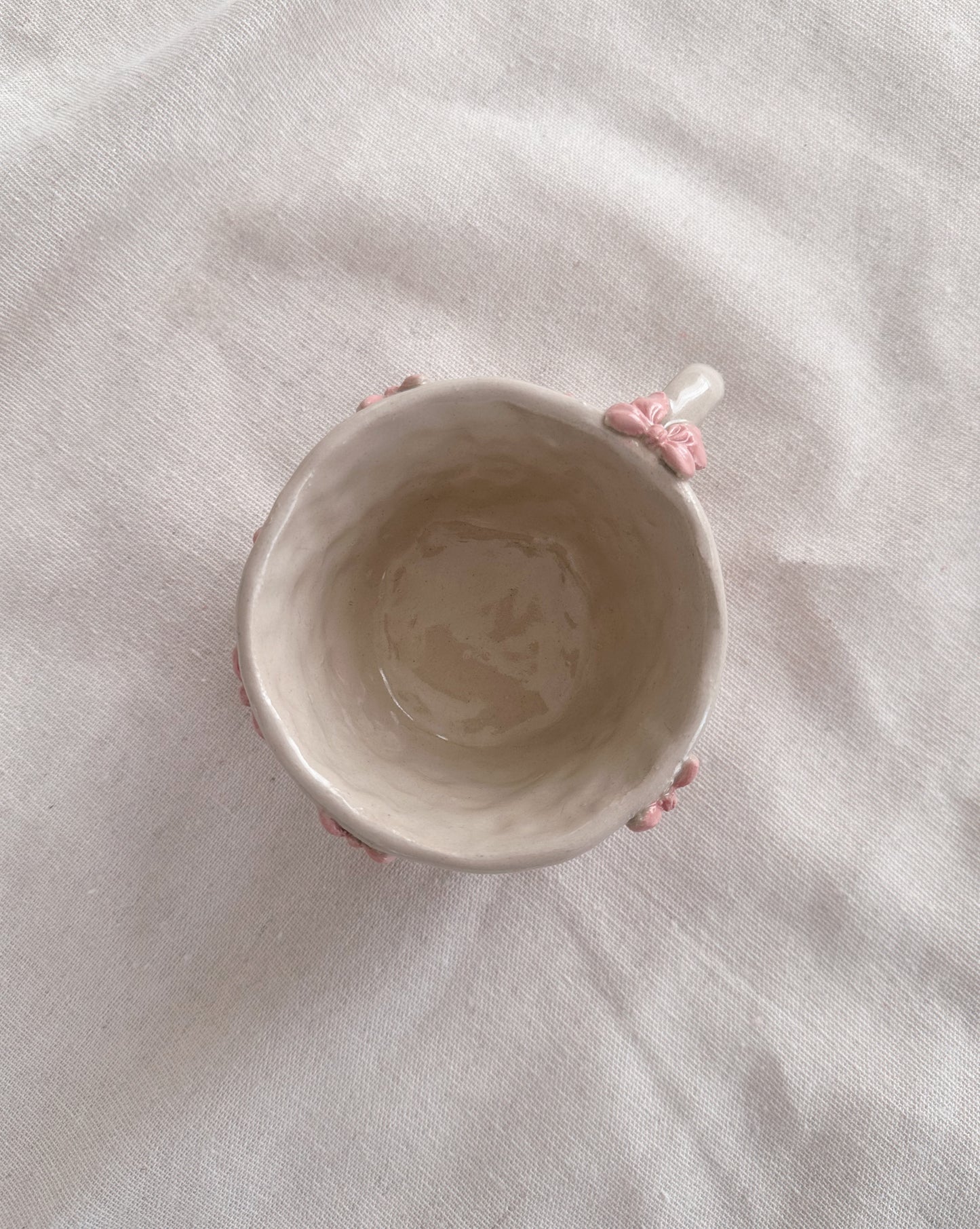 Pink bow espresso mug