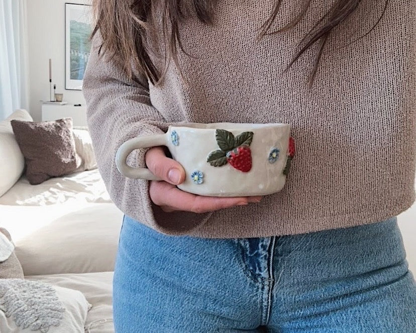 SOMMARDRÖM blue flowers mug