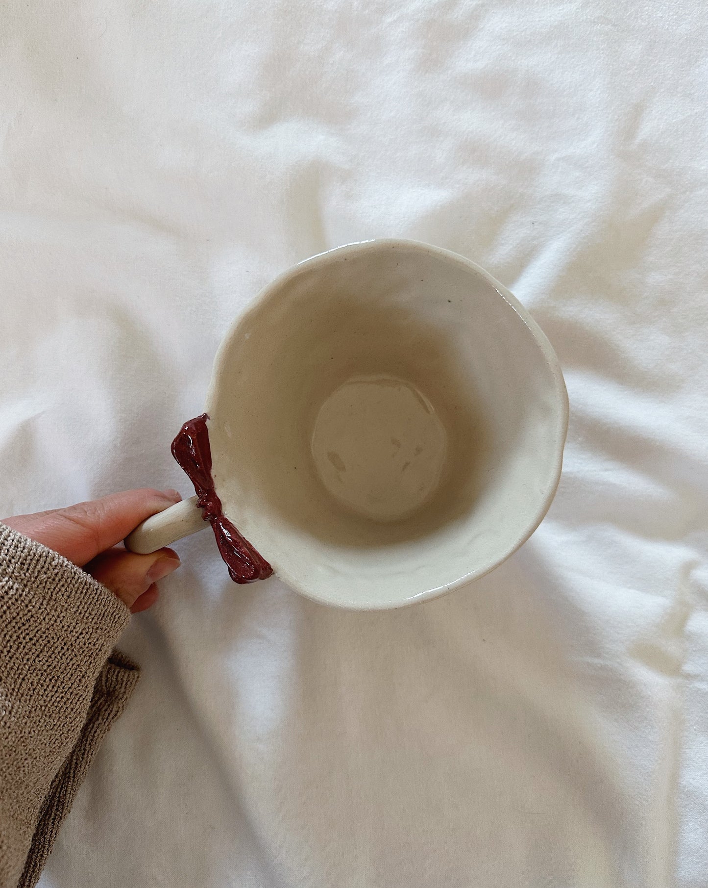 ”Coffee time” red bow mug