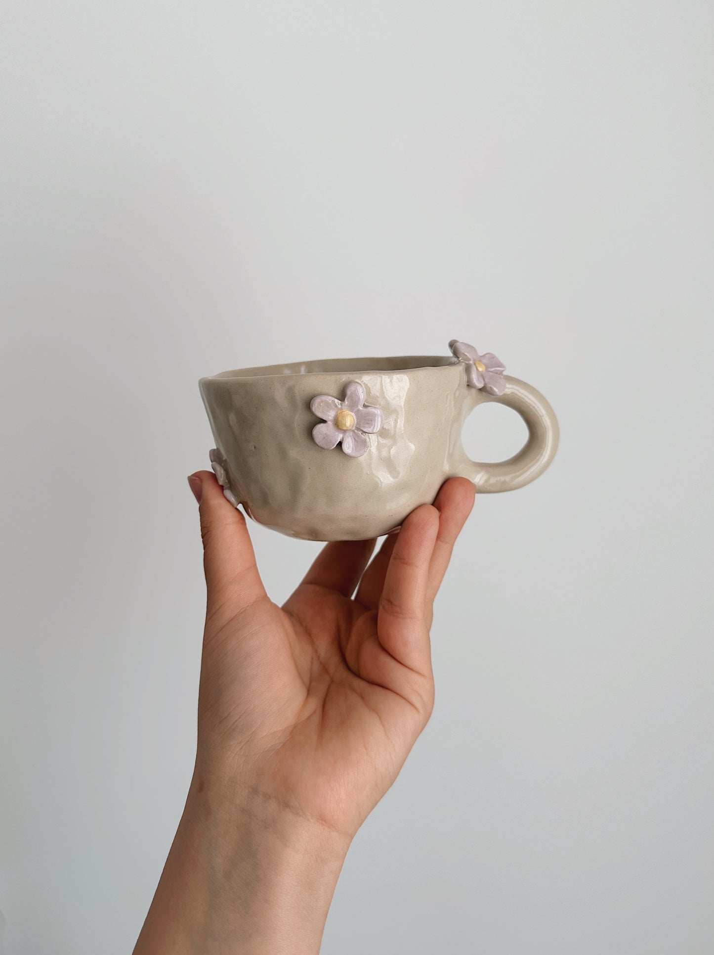 FLOWER mug light purple flowers