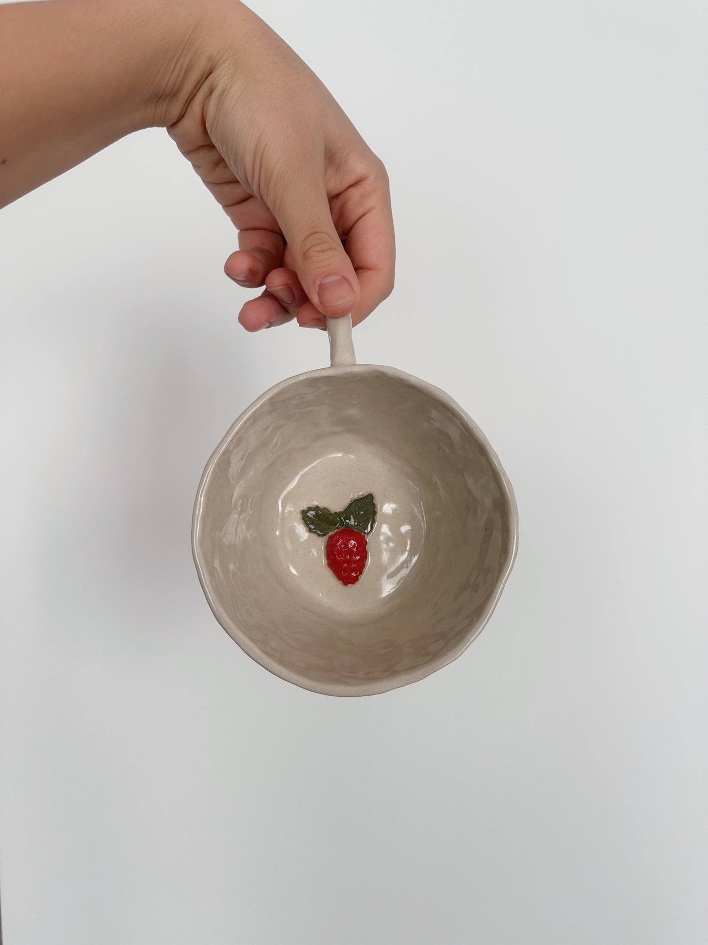 Strawberry & pink flowers mug
