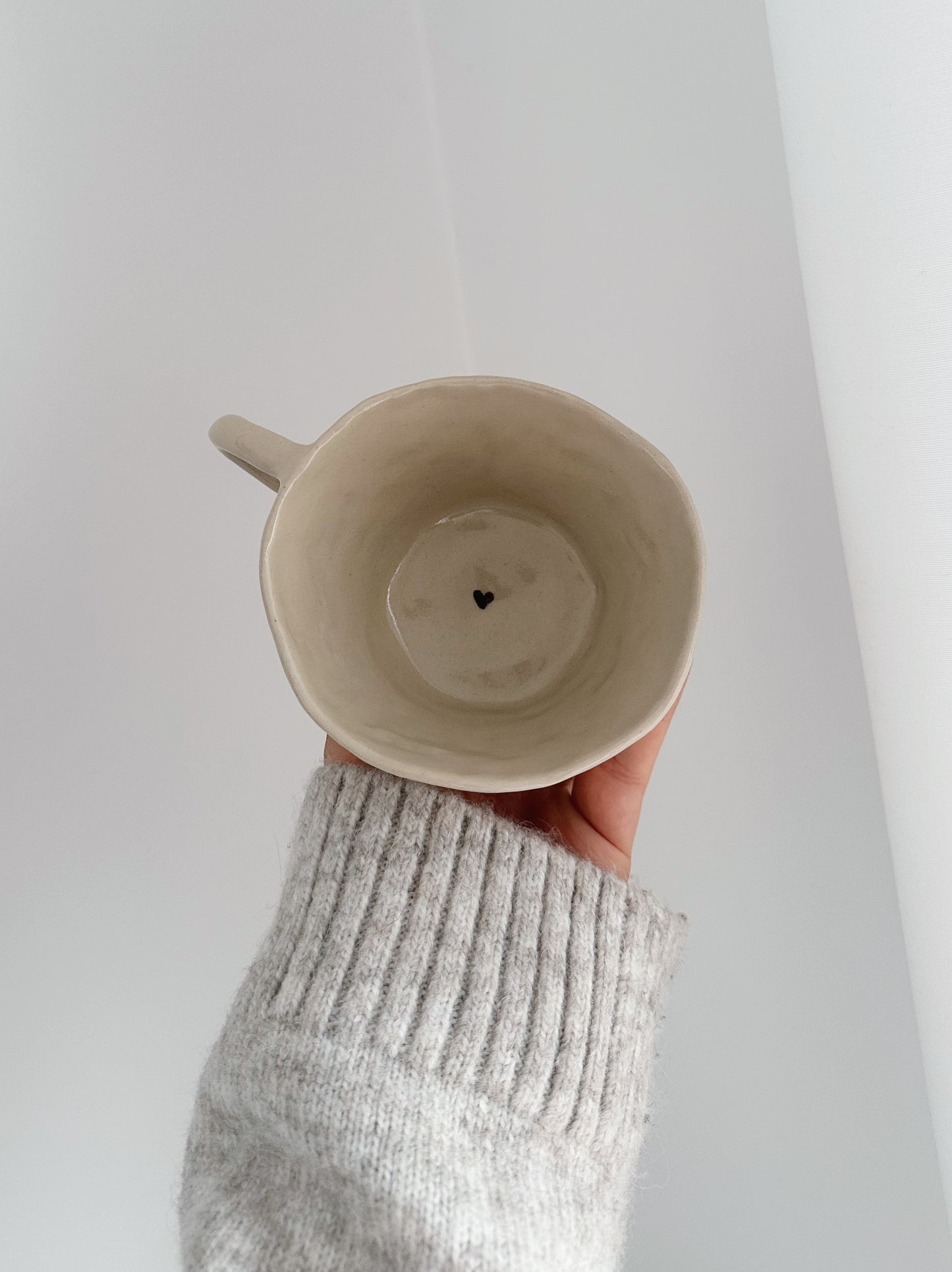 PERSONALIZED mug with handpainted hearts