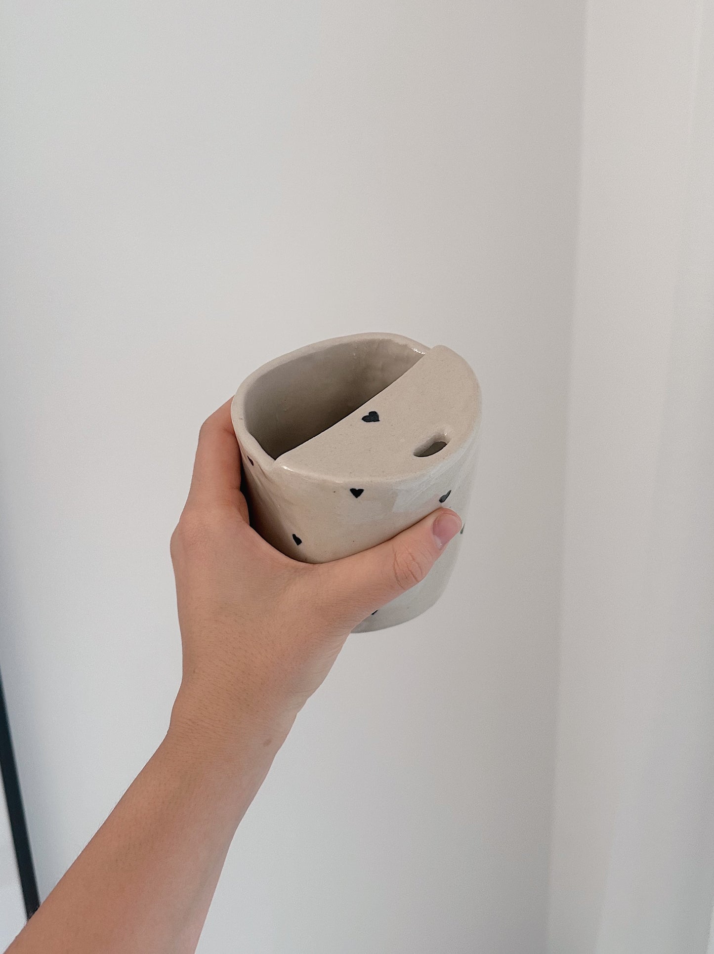 Hearts take-away mug