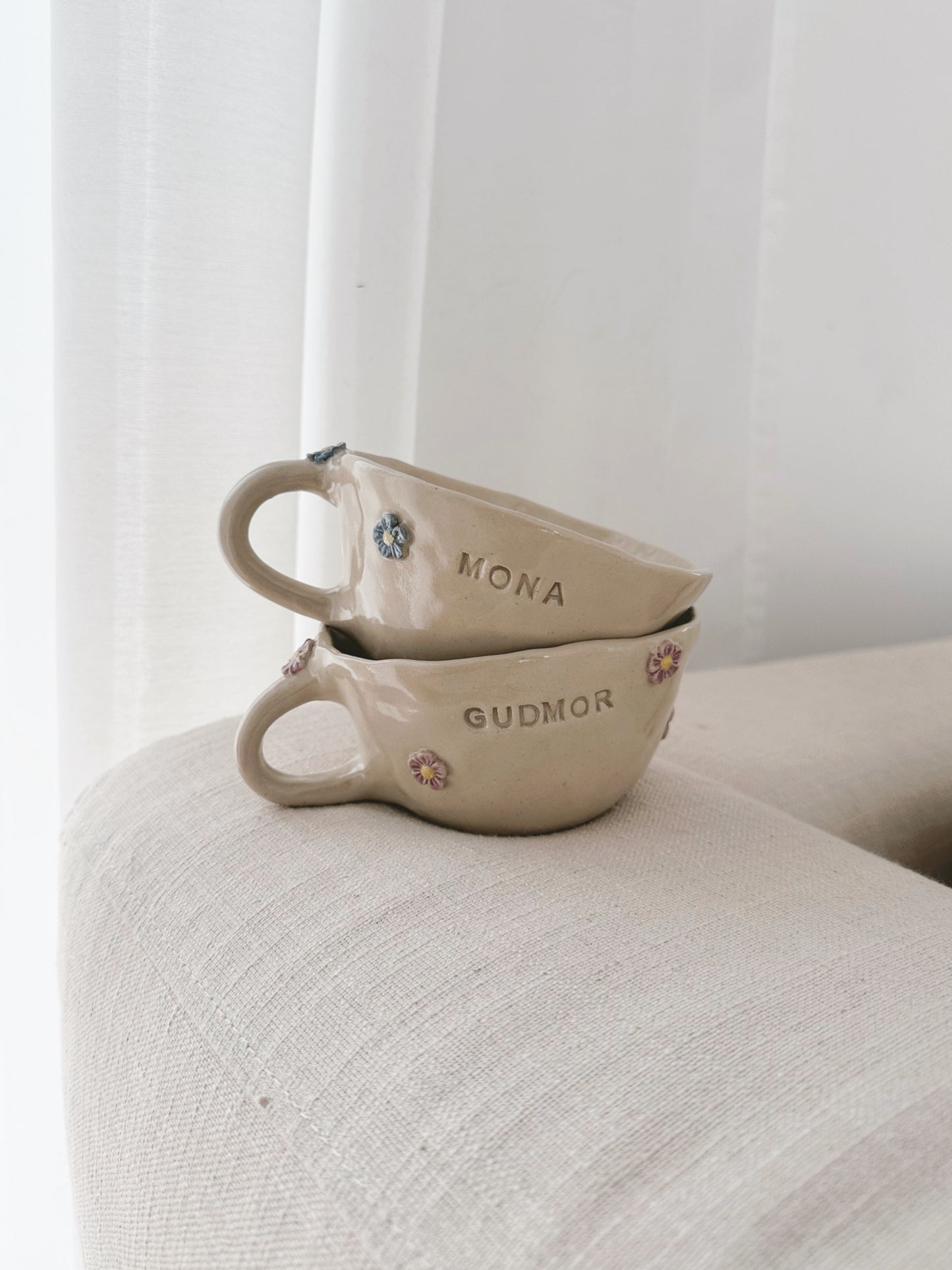 PERSONALIZED small flowers mug