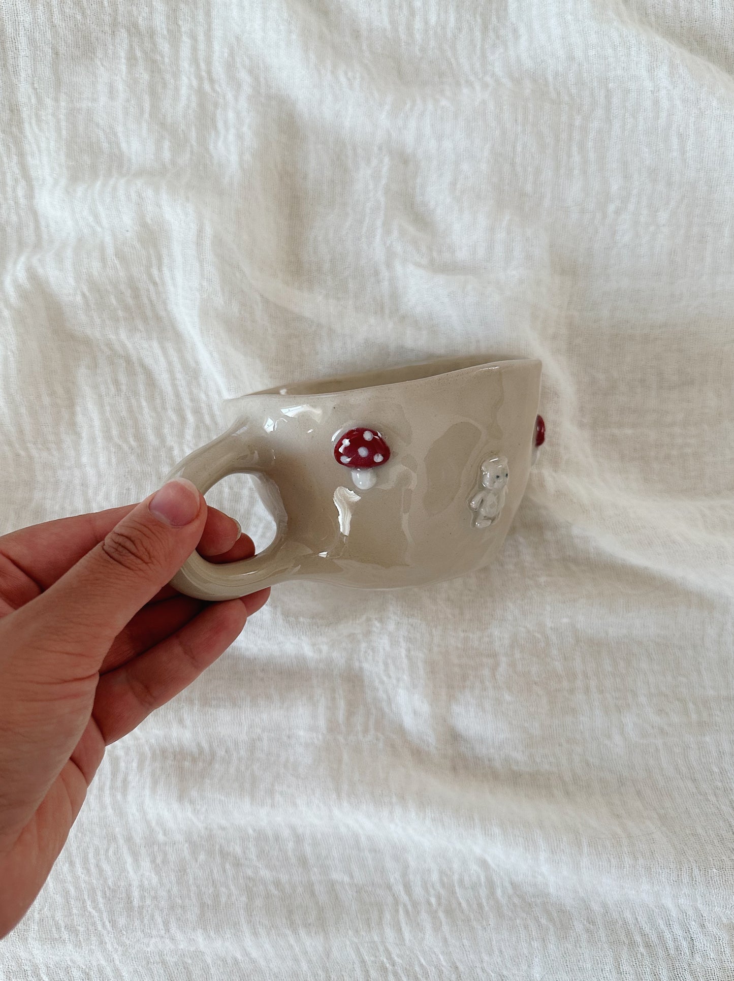 TEDDY mug with mushrooms