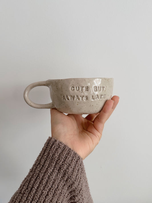 Cute but always late mug