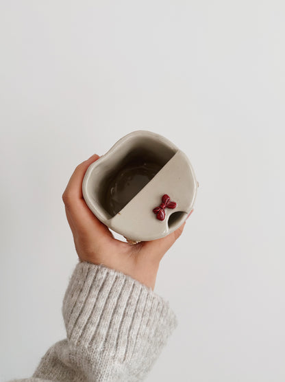 TEDDY takeaway mug with red bows