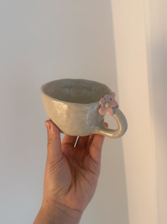 FLOWER mug with pink flowers