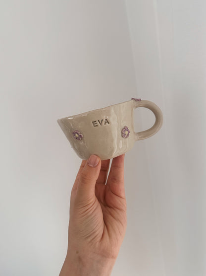 PERSONALIZED small flowers mug