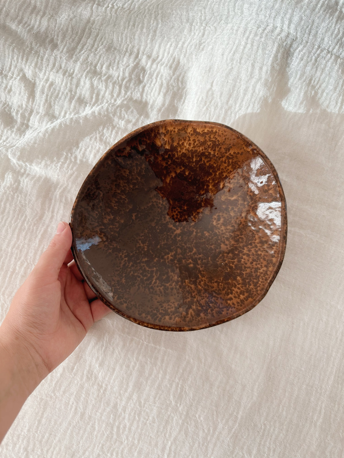 Large bowl - mocha (uneven glaze)
