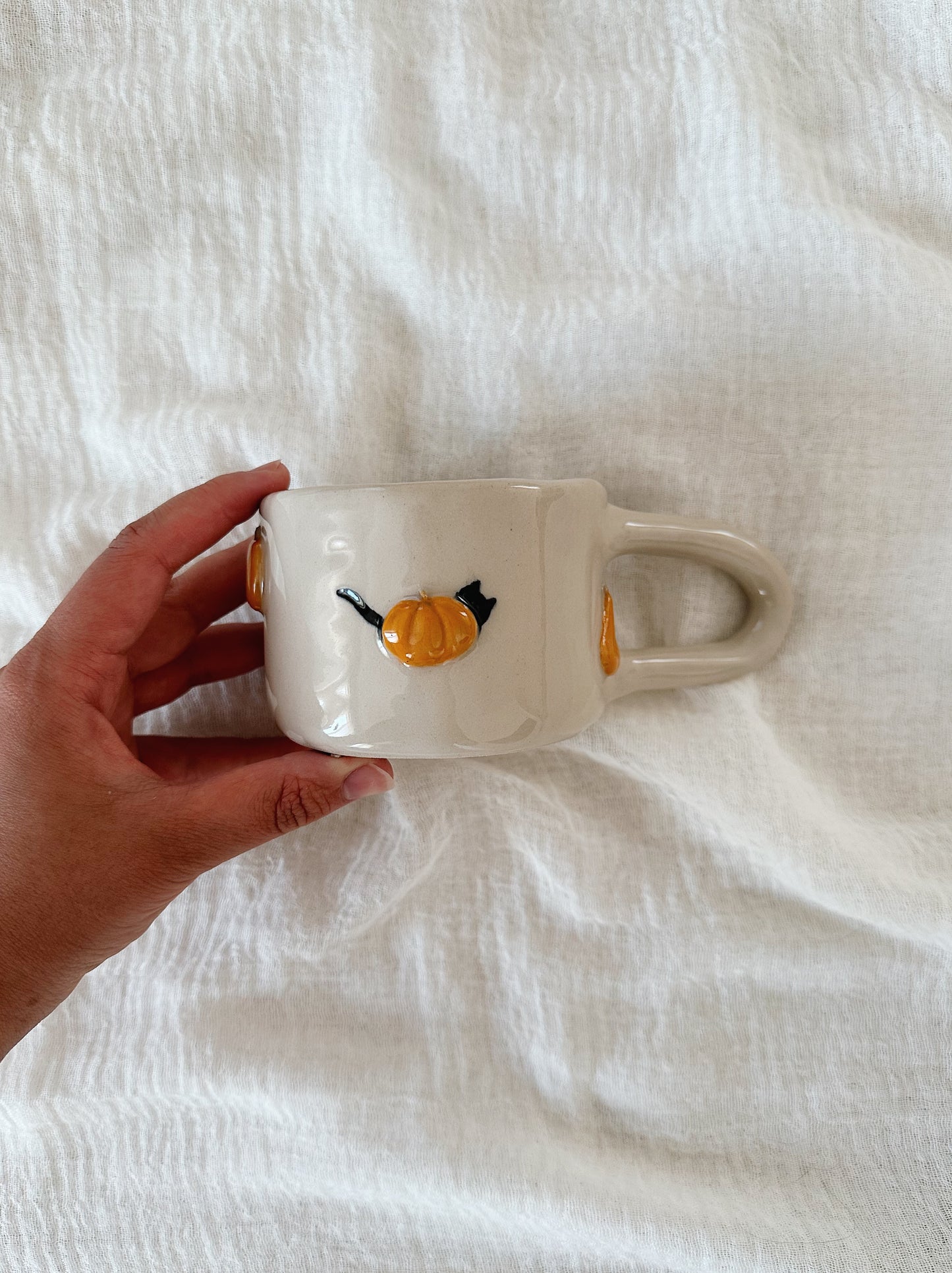 Hide & seek in the pumpkin field mug