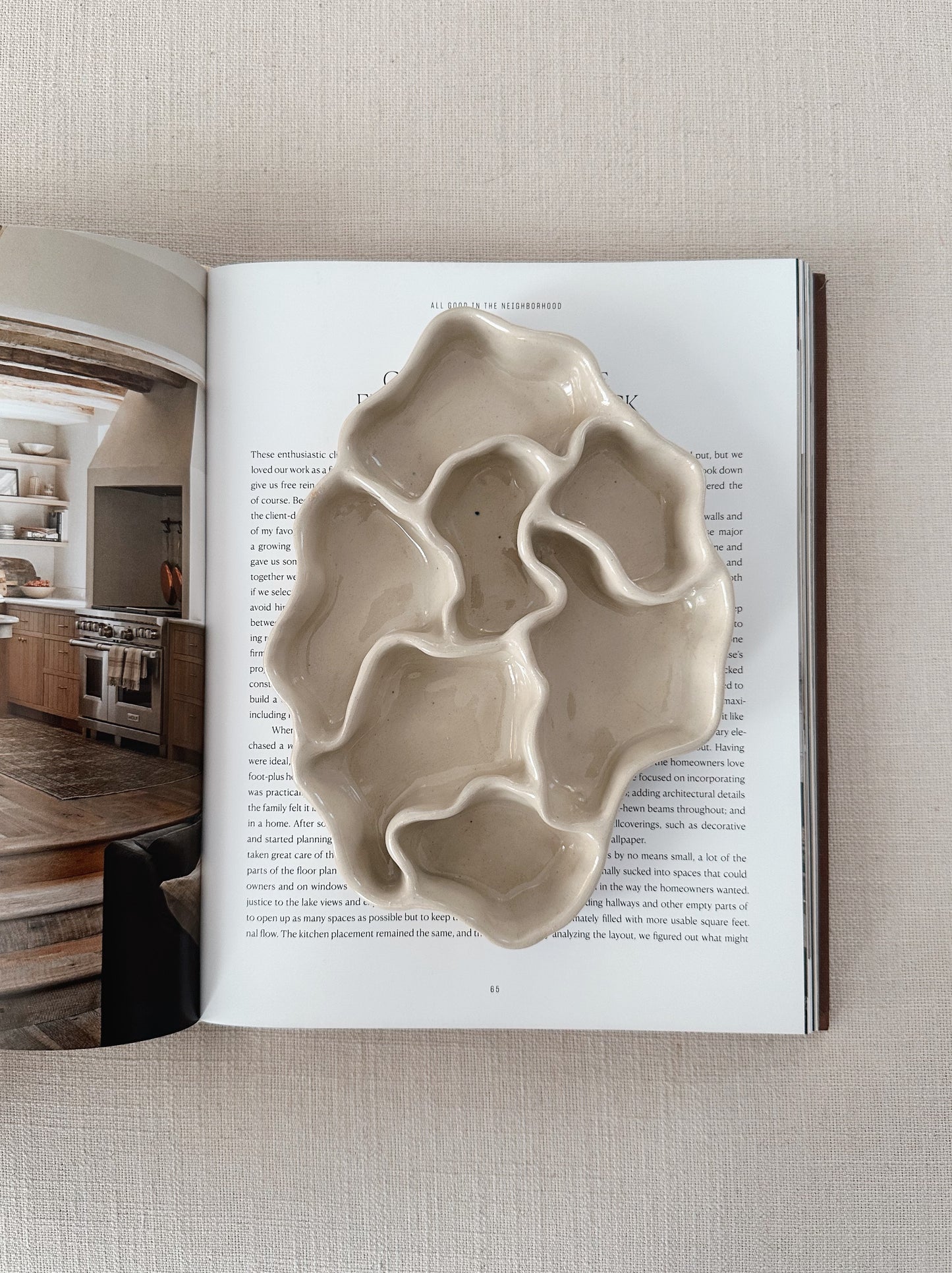 WAVY decorative dish (glaze defect)