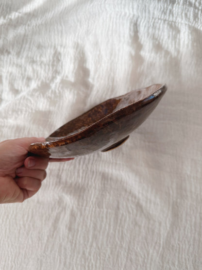 Large bowl - mocha (uneven glaze)