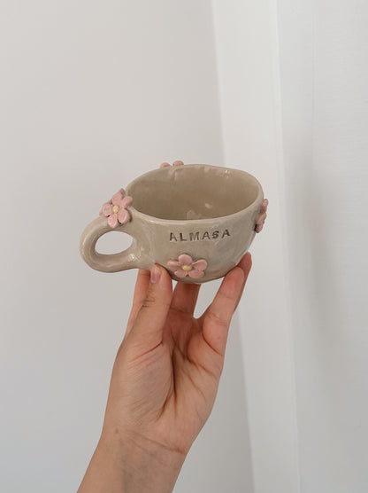 PERSONALIZED flower mug