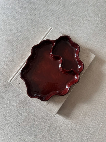 WAVY plate bordeaux