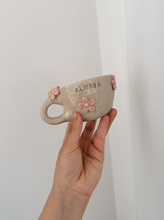 PERSONALIZED flower mug