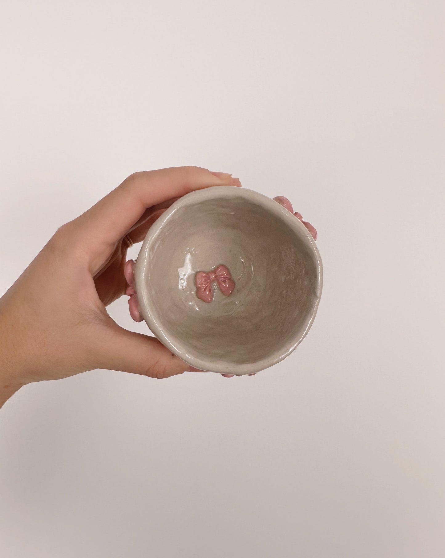 Pink bows espresso mug