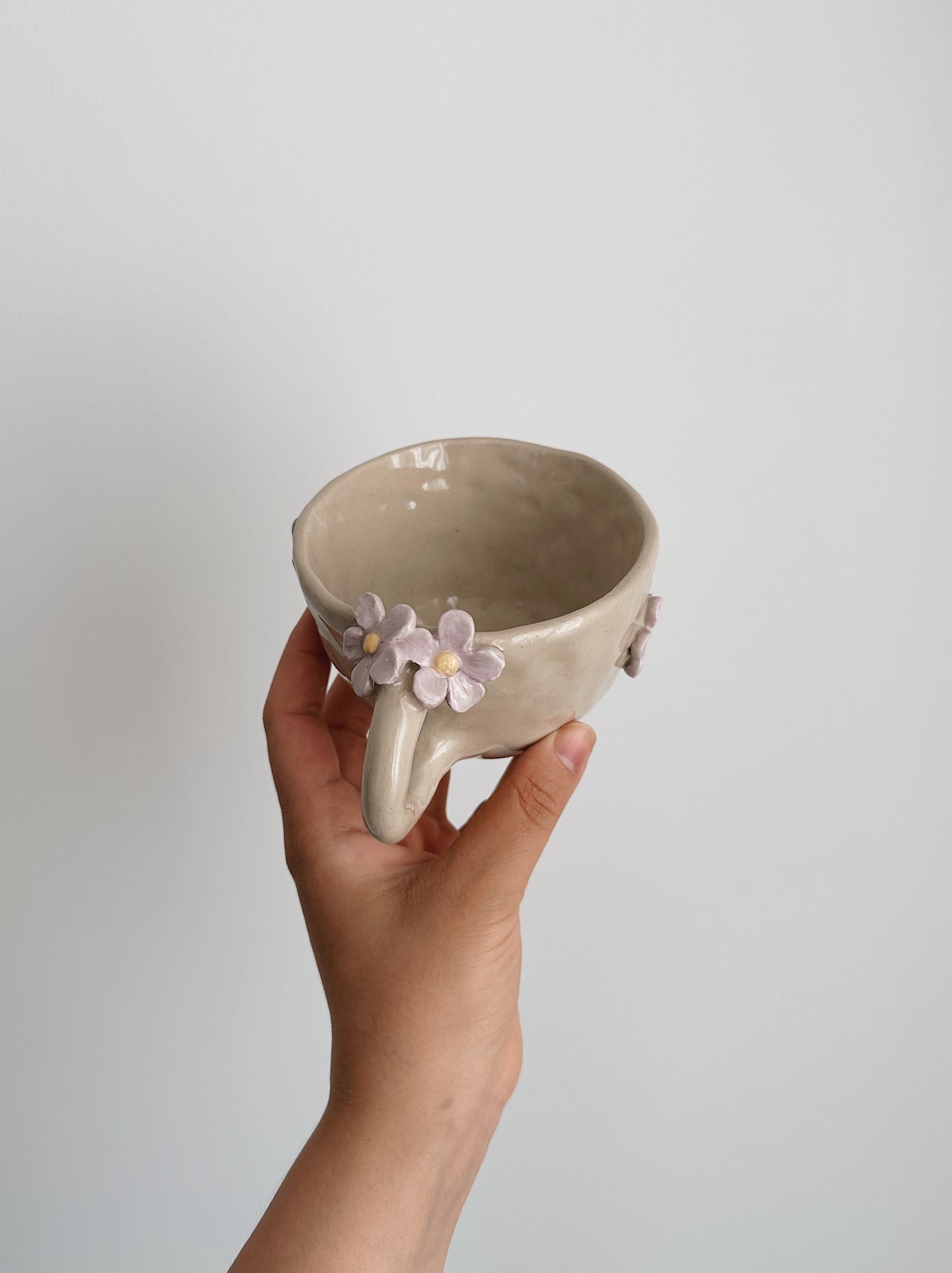 FLOWER mug light purple flowers