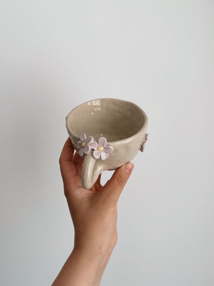 FLOWER mug light purple flowers