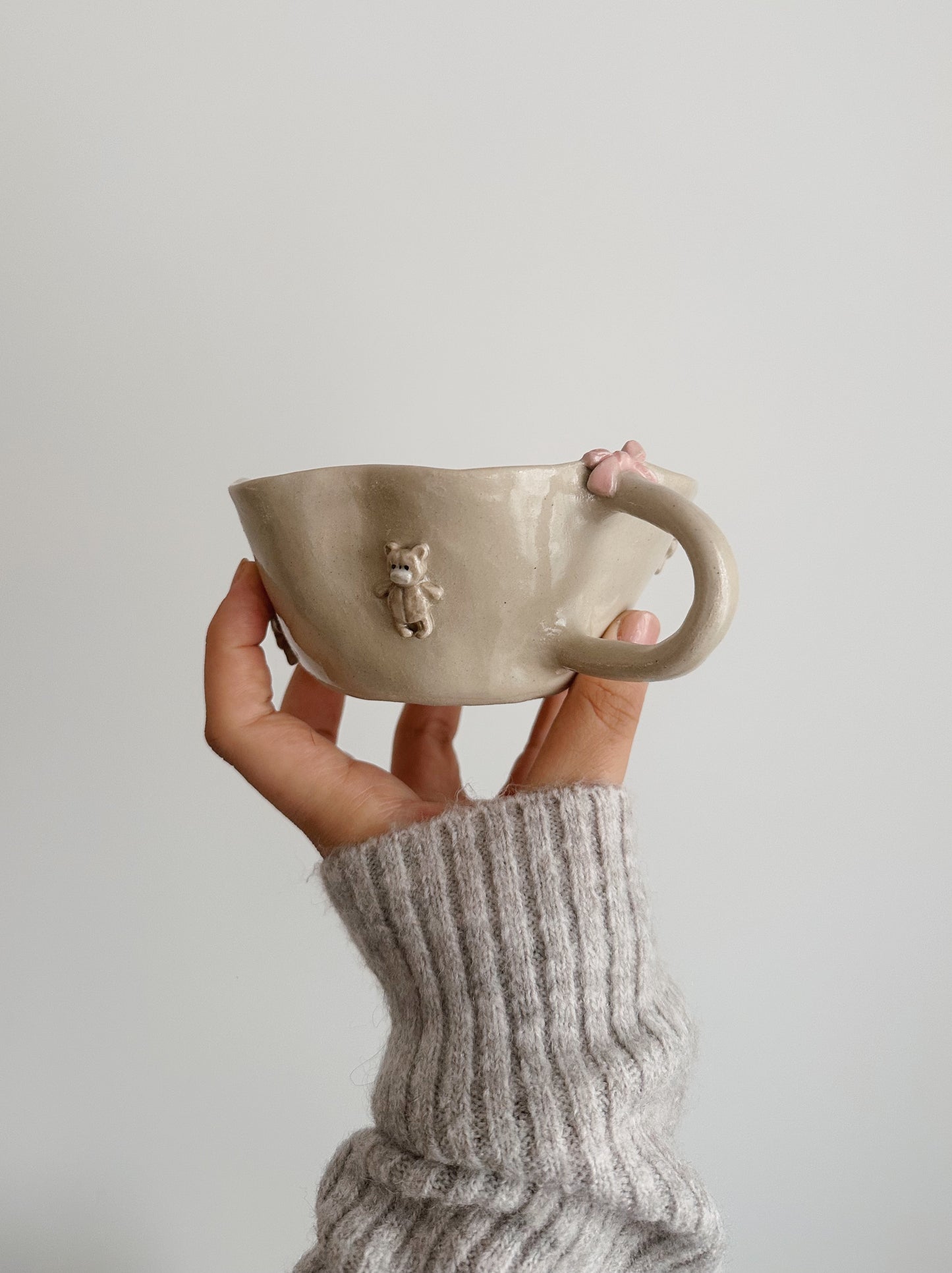 TEDDY mug with pink bow