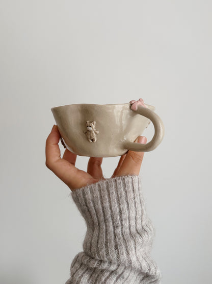 TEDDY mug with pink bow