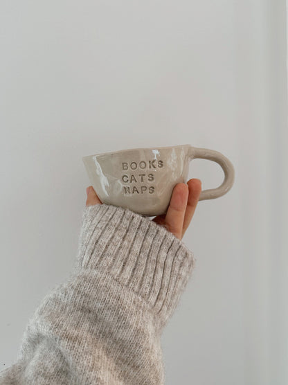 Books. Cats. Naps. mug