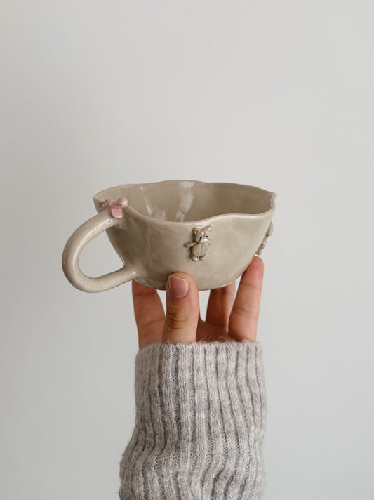 TEDDY mug with pink bow