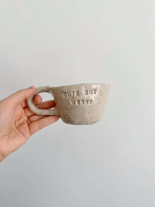 Cute but messy mug