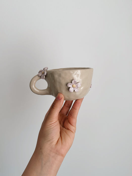 FLOWER mug light purple flowers