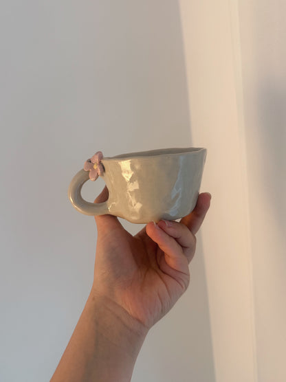 FLOWER mug with pink flowers
