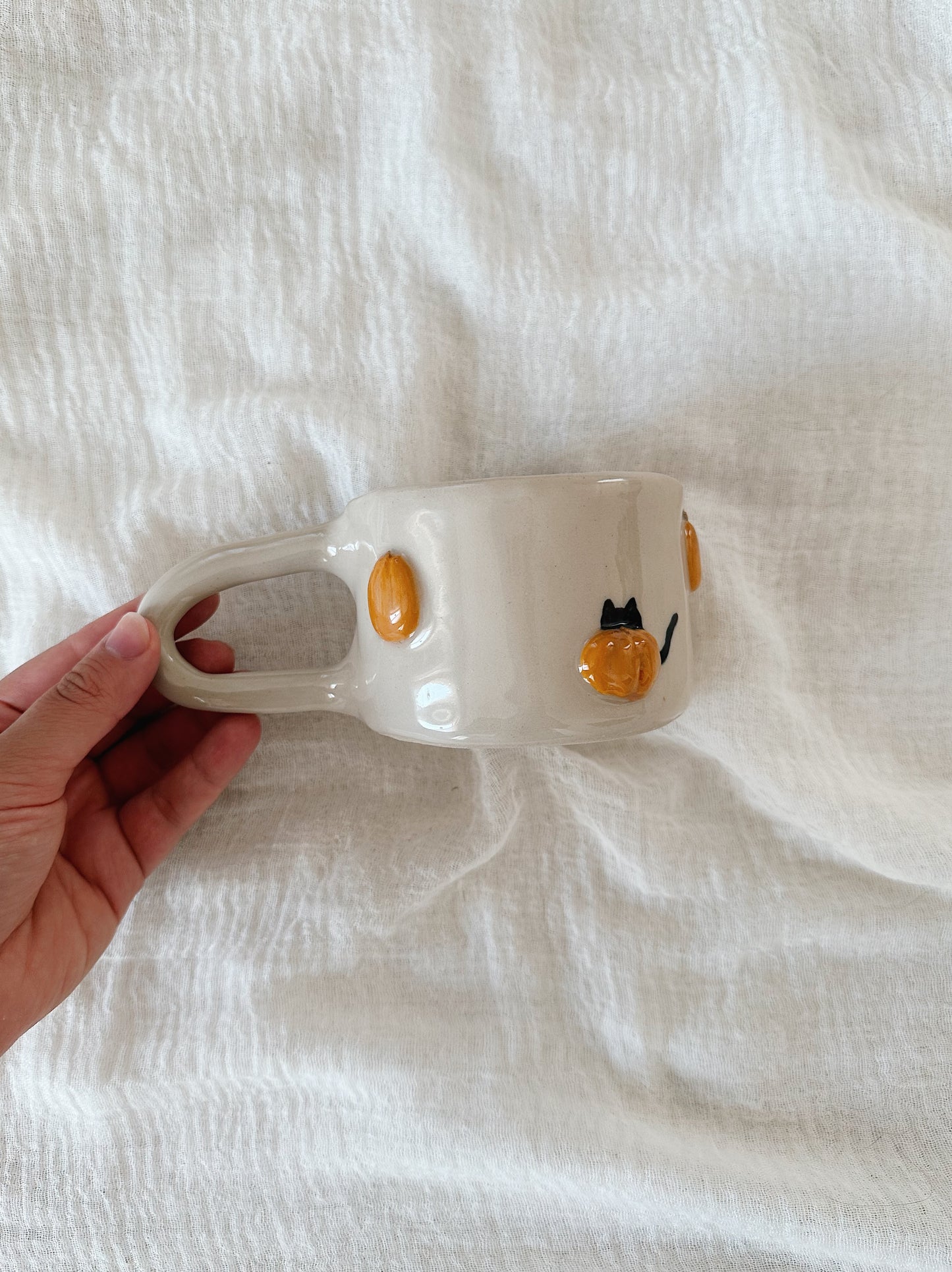 Hide & seek in the pumpkin field mug