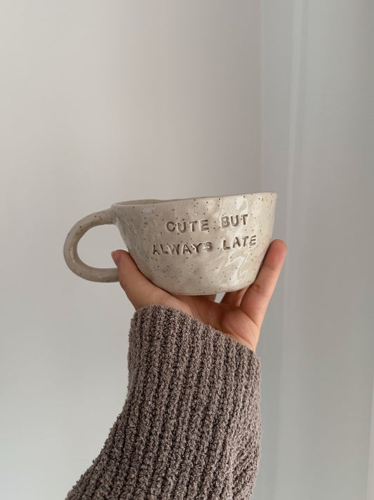 Cute but always late mug