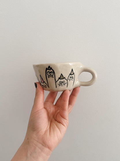 Cat party mug