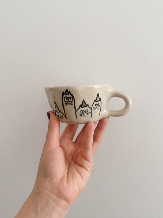 Cat party mug