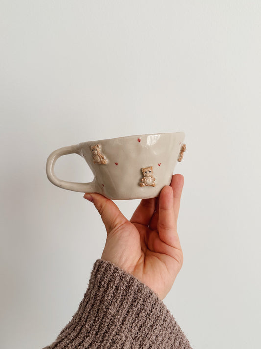 TEDDY mug with hearts
