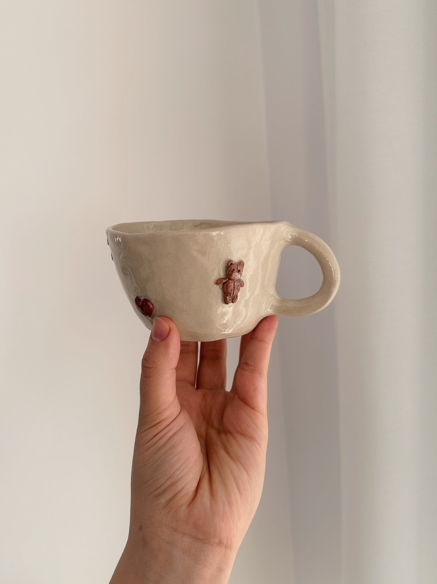 TEDDY mug with hearts