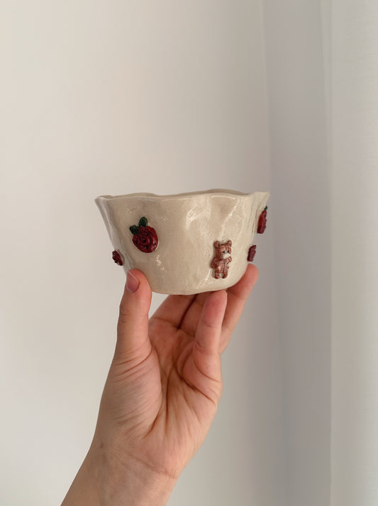 TEDDY x ROSES small bowl