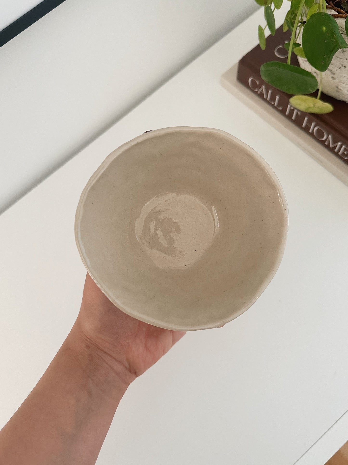 TEDDY small bowl with handpainted blue flowers