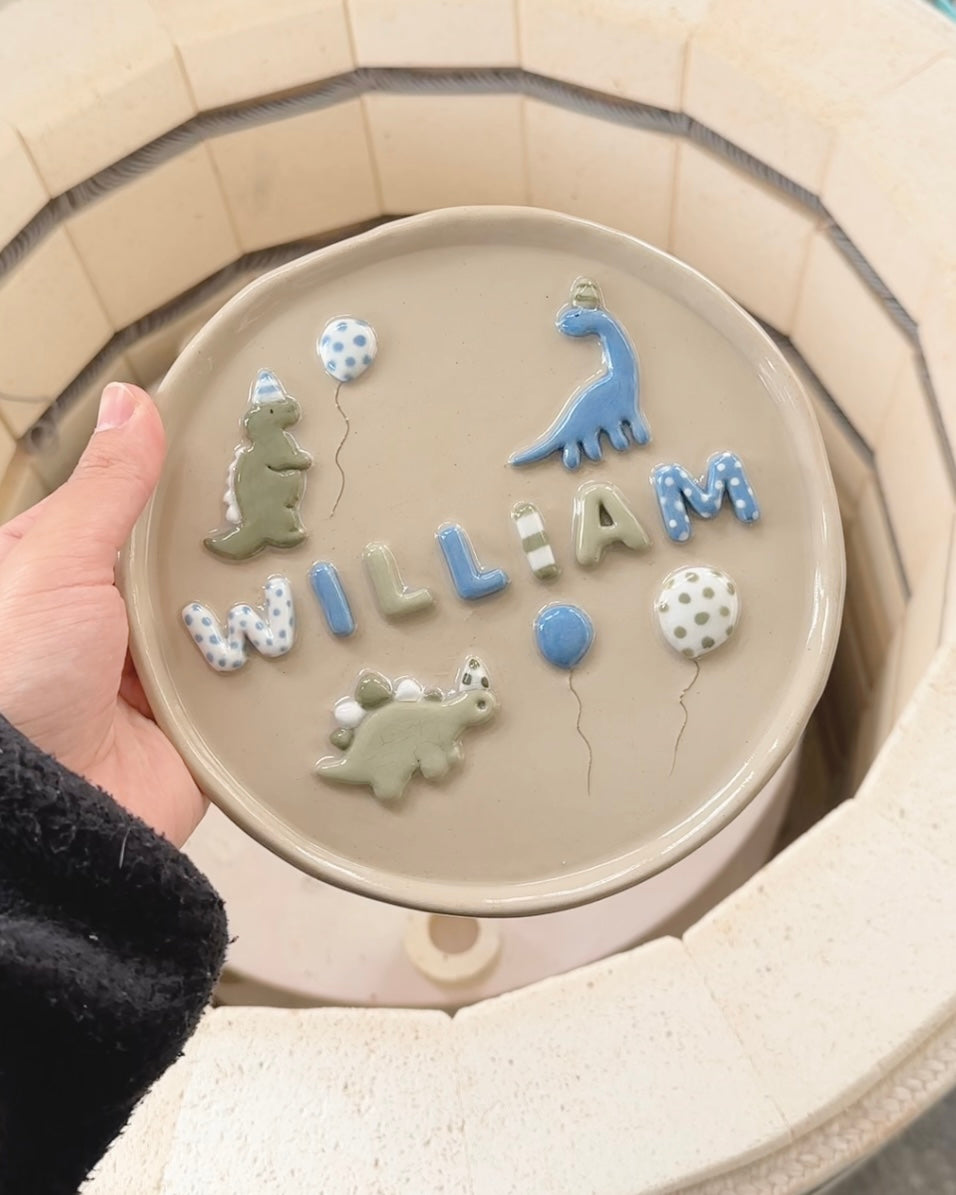 PERSONALIZED dinosaur nameplate
